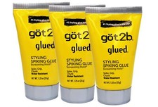 Got2b Glued Styling Glue Hold Spike Grip Chunk Water resistant 1.25 oz 3 Pack