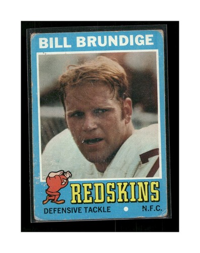 1971 Topps Bill Brundige RC #216 Washington Redskins FOOTBALL