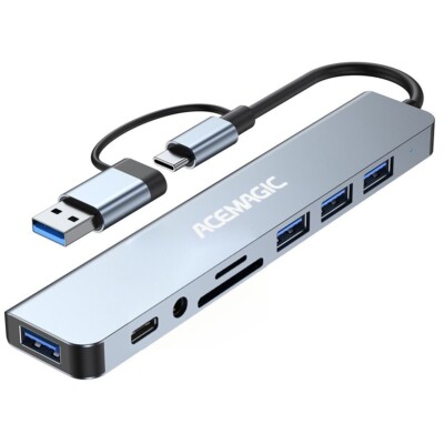 type-c/usb 8-in-1 Doppelkopf-Docking Laptop Multifunktions-Lesekarte Hub