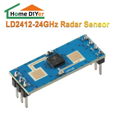 HOME DIYER 1Pcs LD2412 24GHz mmWave Radar Sensor - Wide-Angle Human Presence Detection