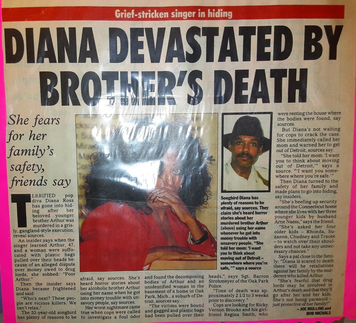 RARE DIANA ROSS DEVASTED BY BROTHER'S DEATH FRIEND'S ILLNESS