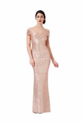 Goddiva Long Sequin Maxi Pleated Prom Bridesmaid Party Dress(8-14) RRP 69.99 | eBay Goddiva Long Sequin Maxi Pleated Prom Bridesmaid Party Dress(8-14) RRP 69.99 | eBay