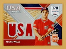 2020 Elite Austin Wells 079/199 Extra Edition USA Materials Orange #9 USAM-WE
