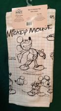 Disney Mickey Sketchbook 2 Kitchen Towel Oven Mitt 3 piece set NWT