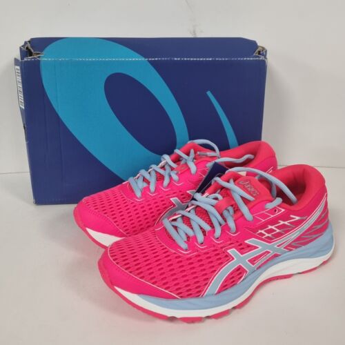 ASICS Kids Gel-Cumulus 21 GS Trainers - Laser Pink / Heritage Blue, Size 3.5 UK