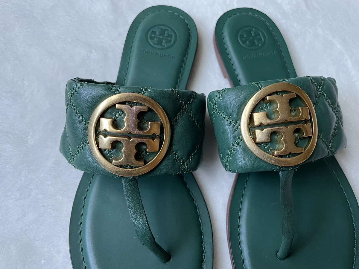Tory Burch Benton Band Flat Sandals Quilted Nappa Size 7 eBay