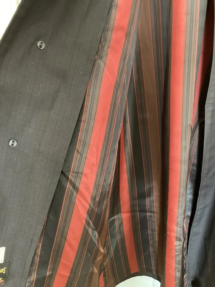 Gabardina vintage para hombre Boston Harbor estampado a cuadros negros/totalmente forrada talla M Foto 4 de 4