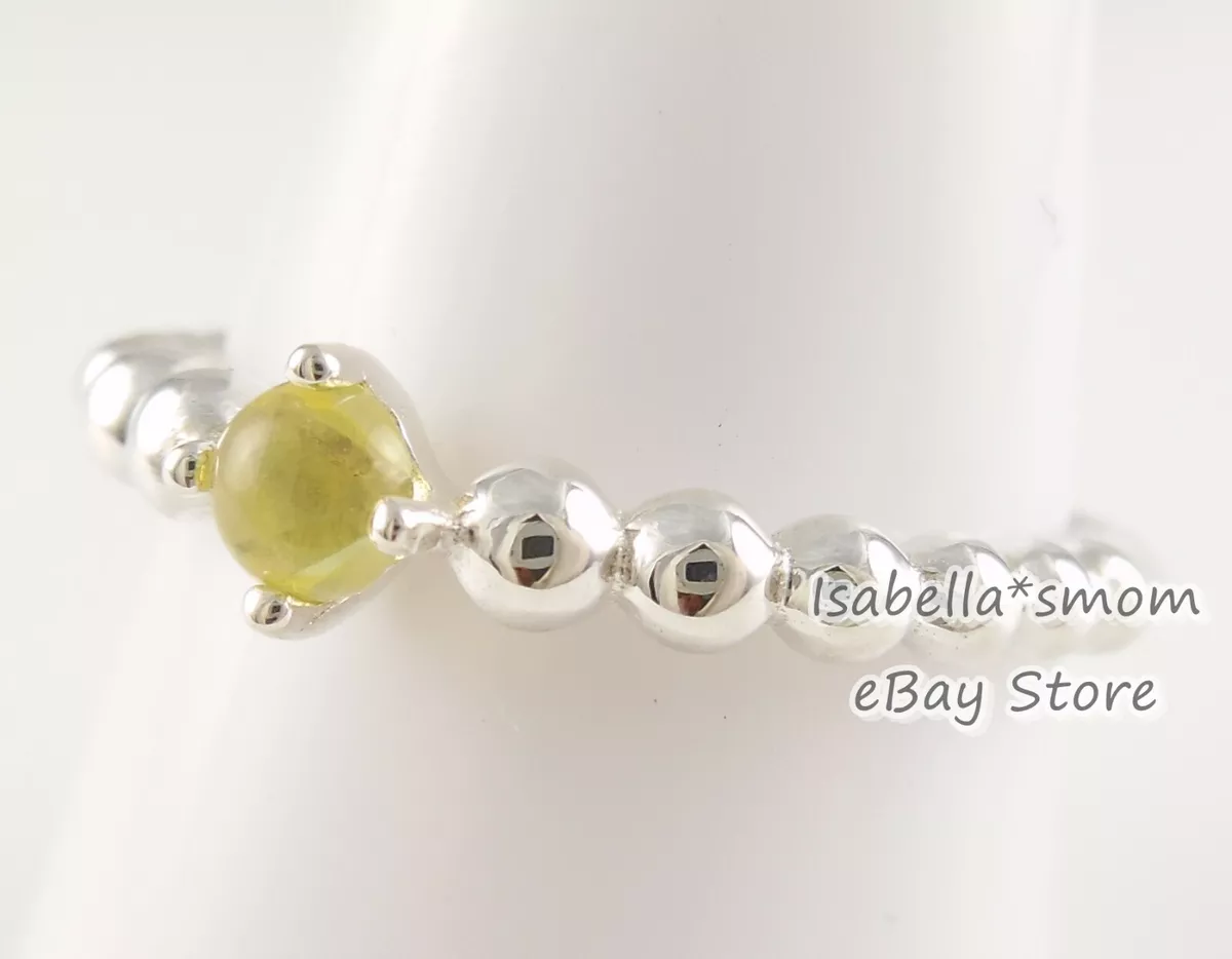 følelsesmæssig bundet psykologi HONEY YELLOW BEADED Authentic PANDORA November Ring 198867C11 7.5~56 NEW w  POUCH | eBay