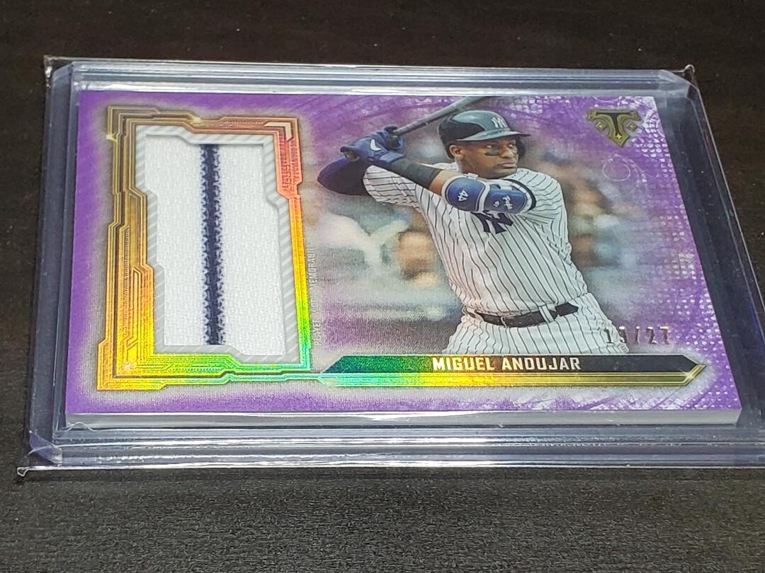 2020 Topps Triple Threads Miguel Andujar JUMBO RELIC #/27 New York 