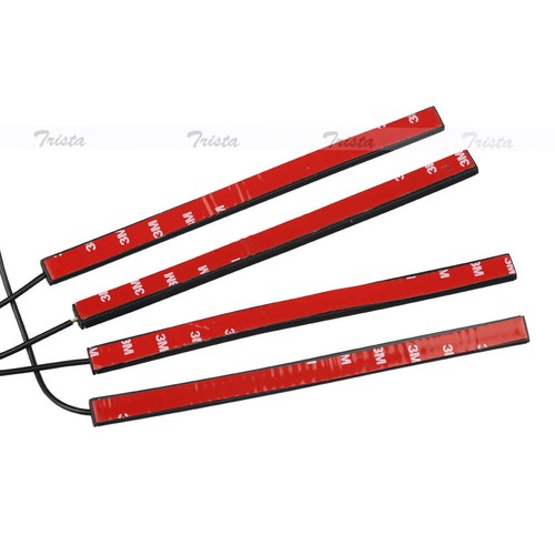 4x 12 LED 7 Colors RGB Vehicles Music Control LED Strip Lights Car Interior New - Picture 5 of 9