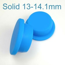 Rubber Hole Plug 13-14.1mm Push In Compression Stem Blue Bumper Thick Panel Plug