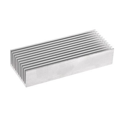 Parallele Kerben Kühlkörper für MOS GPU IC Chip 100 x 40 x 20 mm Silber