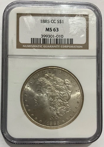 1885 CC Morgan Silver Dollar $1 NGC MS63 6339930-110