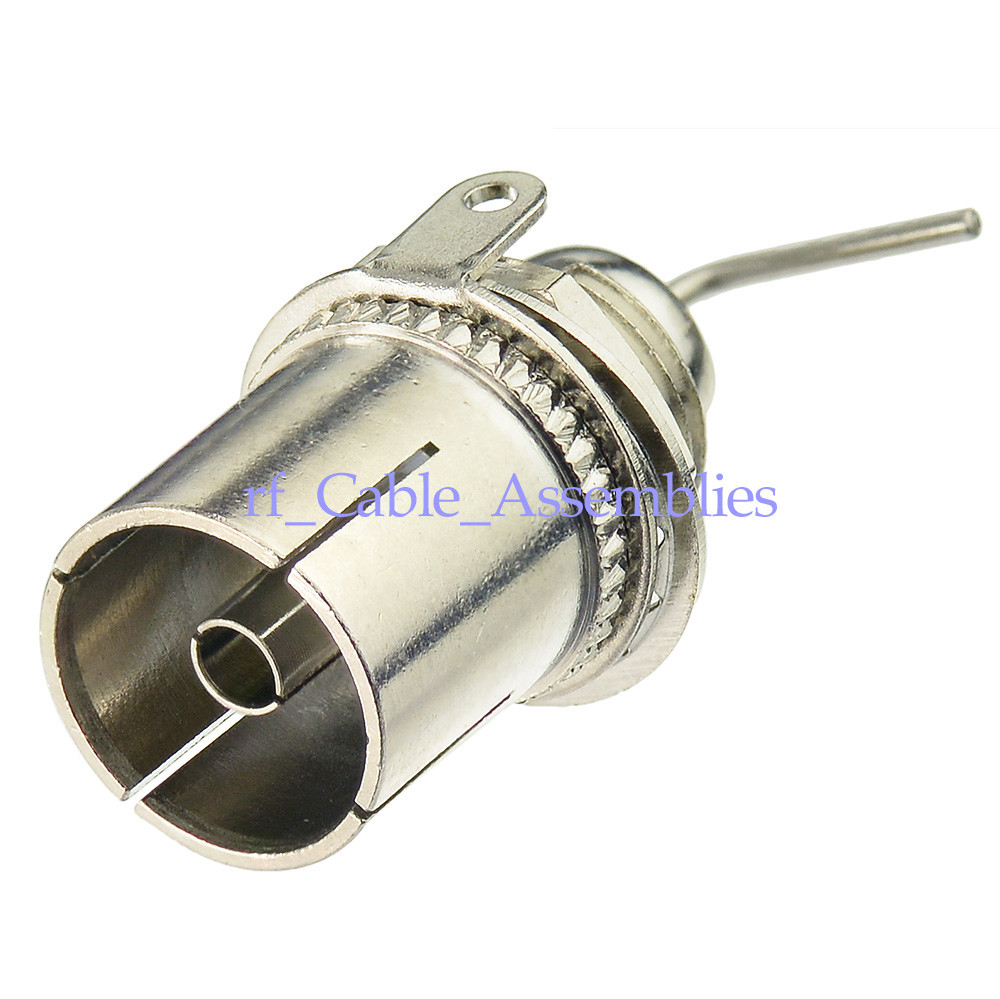 TV PAL Jack Female bulkhead straight RF Connector nickelplated for Antenna Cable