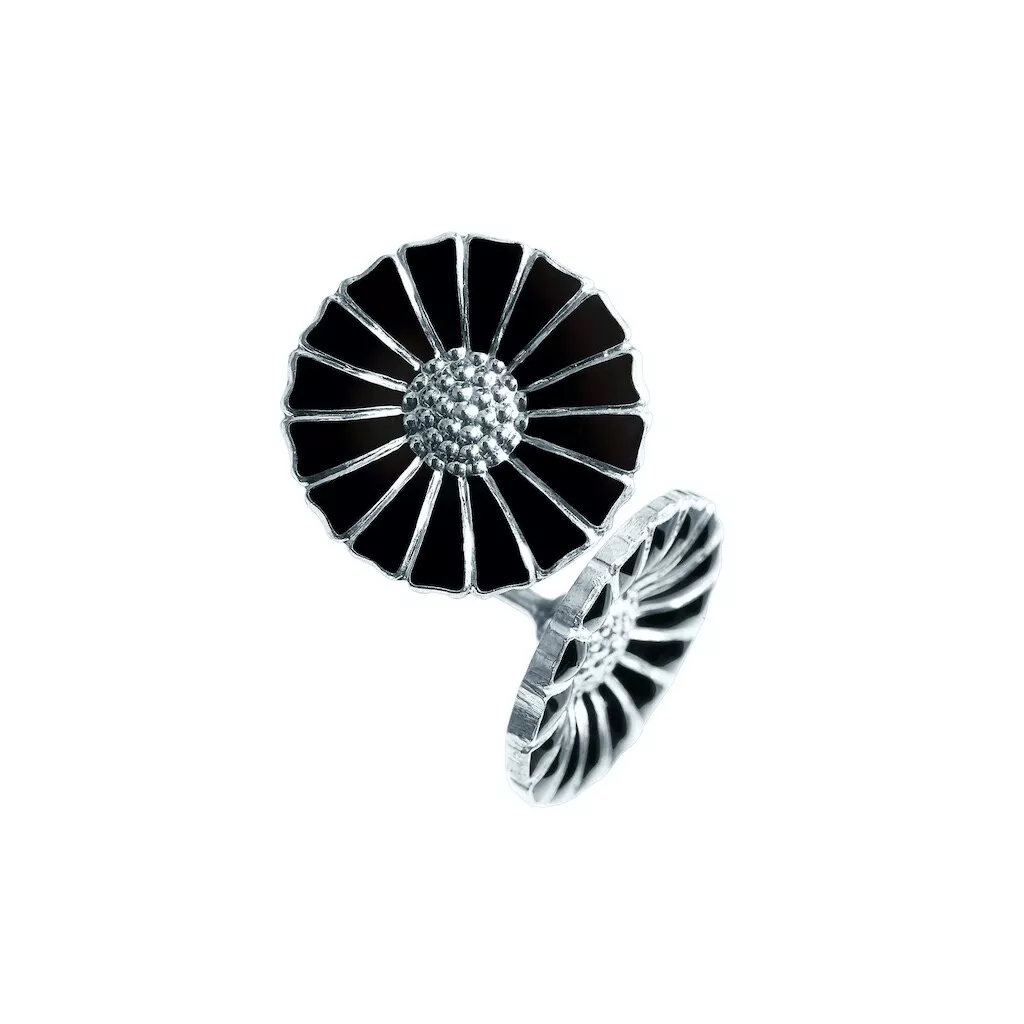 Georg jensen black daisy earrings deals