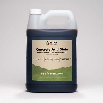 Concrete acid stain interior light green 1  gallon Pacific Dogwood