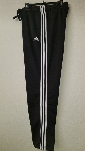 New Adidas Mens Black/White Striped Athletic Pants. Size L.*** | eBay