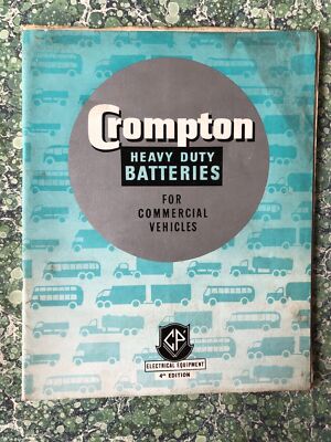 Crompton Batteries Heavy Duty For Commercial Vehicles Application Catalogue 1956