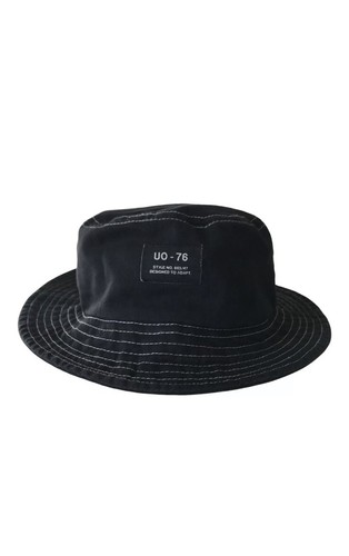 Urban Outfitters Black Bucket Hat White 