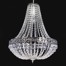 ACRYLIC MADISON CEILING LIGHT DROPLET PENDANT CHANDELIER SHADE CRYSTAL BEAD