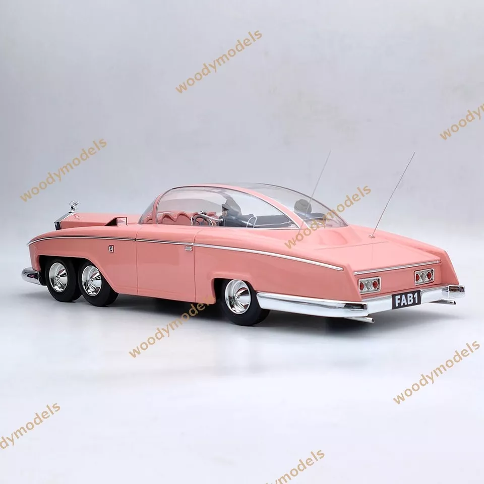 RARE AMIE 1:18 Rolls Royce Lady Penelope's Thunderbirds FAB 1 Resin Models Car - Image 3 of 4
