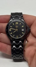 Vintage ESQ FREEDOM Black Dial Watch / Ref. 300425 / Swiss Quartz