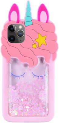 3D niedliche Kawaii Bling Glitzer Cartoon iPhone Hülle für 11/11 Pro Silikon Hülle