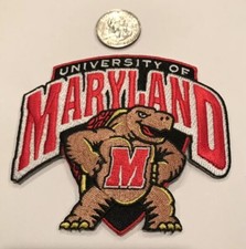 University of Maryland Terrapins TERPS EMBROIDERED IRON ON PATCH 4  x 3 1/4  
