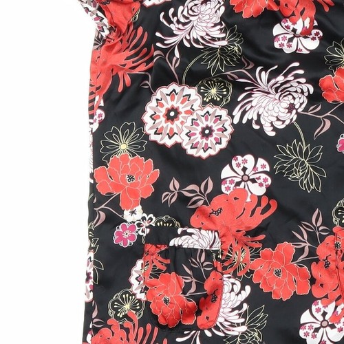 Debenhams Girls Black Floral Polyester blend Blouse Size 7 Years - Picture 9 of 12