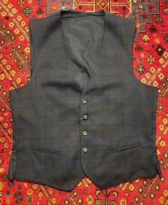 NWT TONELLO VEST NAVY BLUE L 42 wool , 