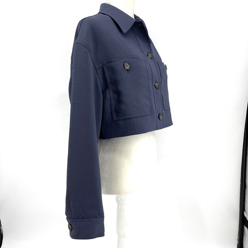 Aritzia Wilfred Little Cropped Jacket Purple Collared Polyester Women's M - Bild 5 von 10