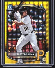 2025 Bowman Draft #BDC-126 Adonys Guzman Chrome Yellow Geometric #/75