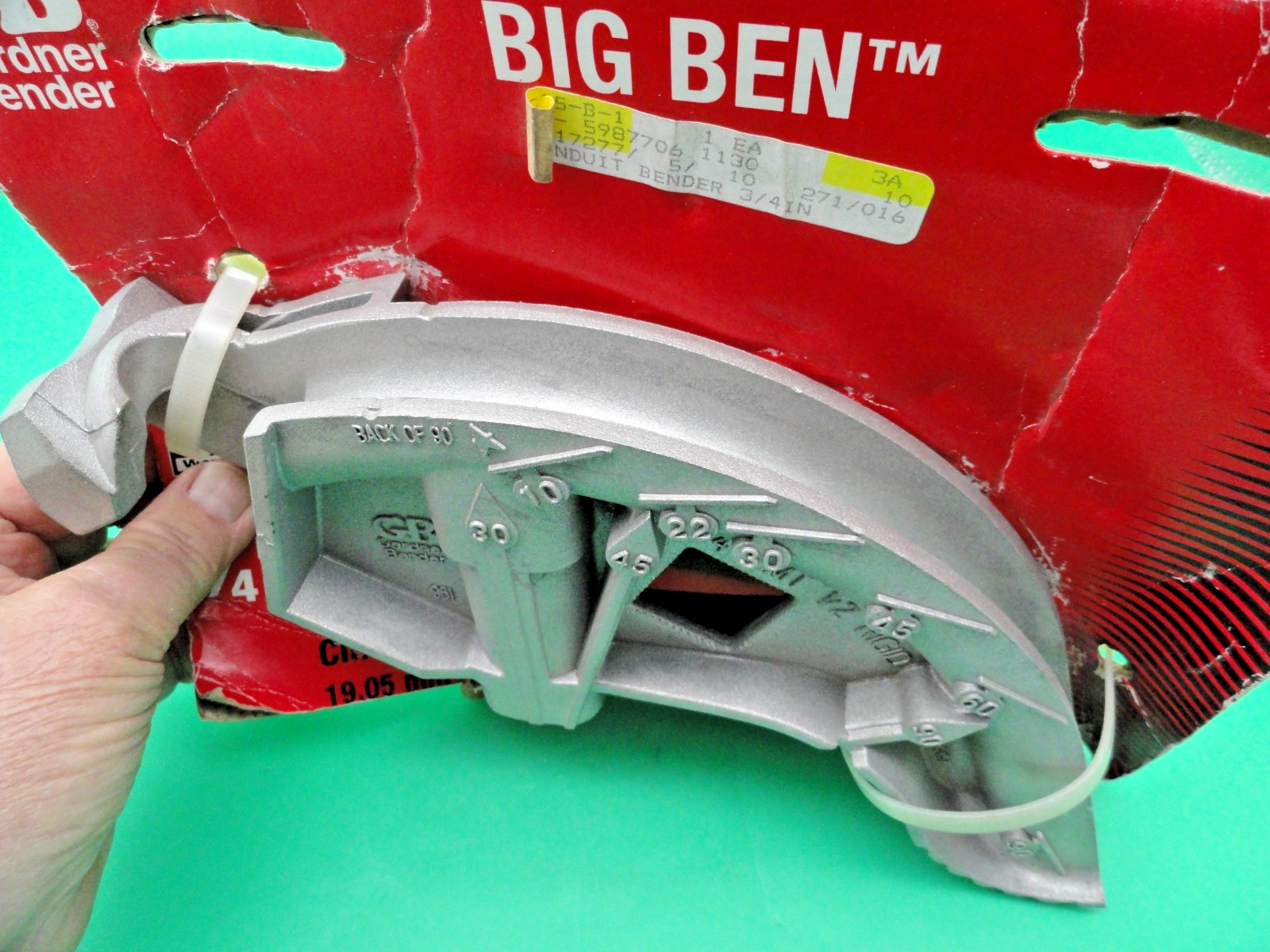 Gardner Bender 961 Big Ben Aluminum Gray Conduit Bender 4.74 Bend x 8.5 L in.