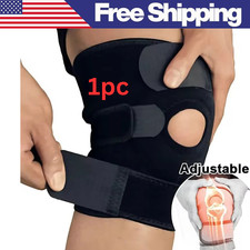 Hinged Knee Brace Compression Sleeve Joint Support Open Patella Stabilizer Wrap