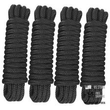 4 PCS Boat Dock Lines 5/8  x 20  Marine-Grade Double Braided Nylon Boat Ropes