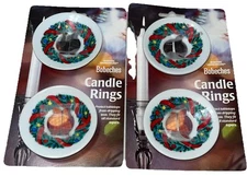 VTG Formglas Bobeche Swedish Crystal Candle Drip Rings Christmas Holiday Wreath