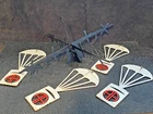 OOAK Folk Art BOMBER WIND CHIME Plane WWII Army Air Force 82nd Airborne WW2 B17