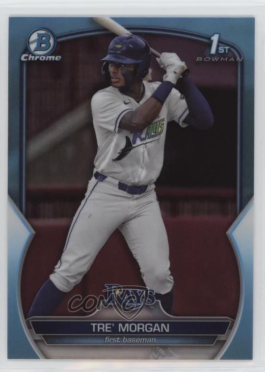 2023 Bowman Draft Chrome Sky Blue Refractor Tre' Morgan #BDC-199 1k9t