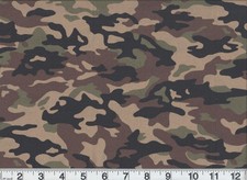 1 Yard Fabric Crazy For Camo Camouflage Greens Quilt Shop Quality 44" Wide D