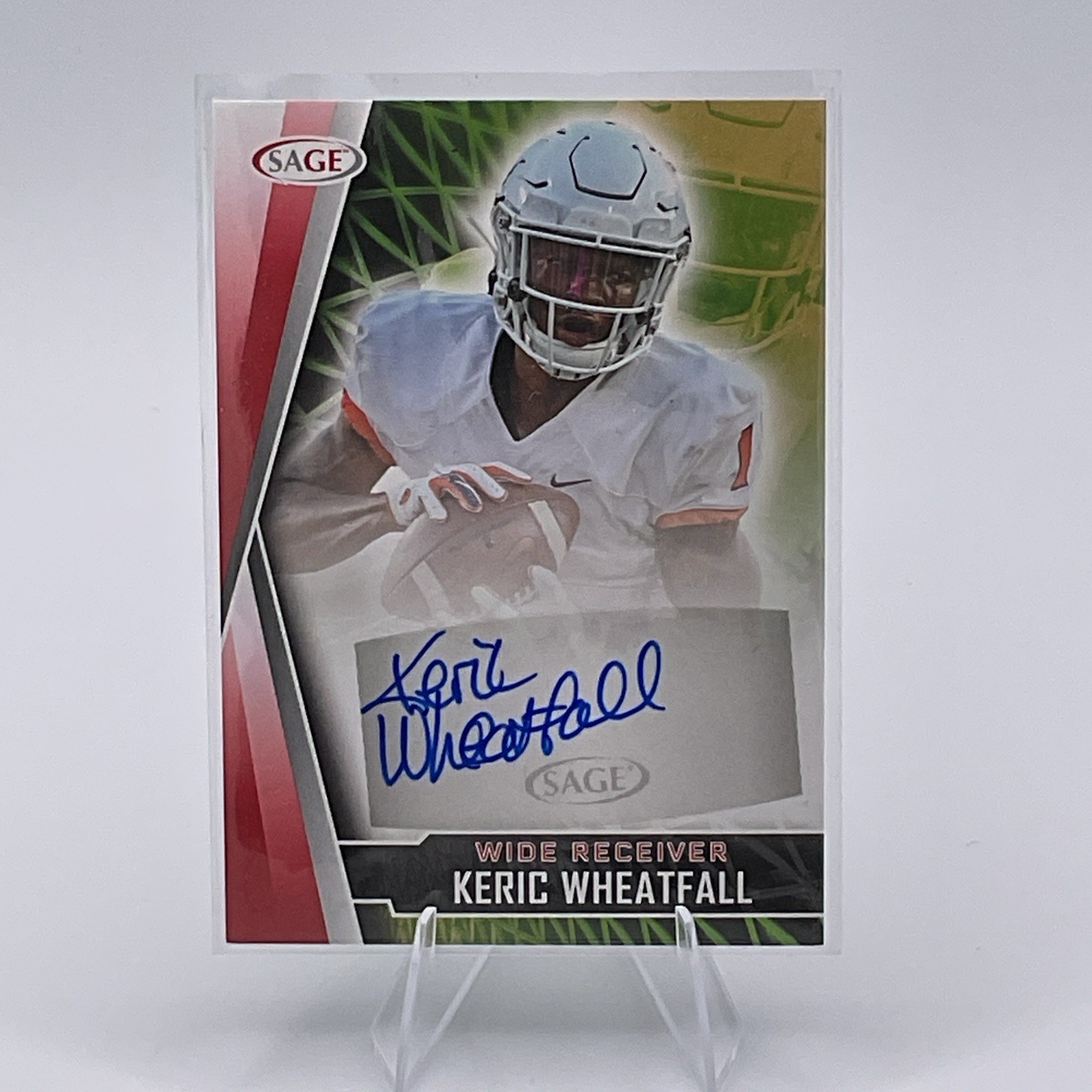 2022 Sage Keric Wheatfall Rookie Auto. Fresno St Philadelphia Eagles RC