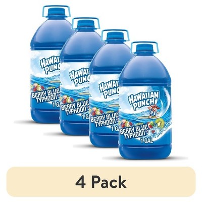 (4 pack) Berry Blue Typhoon, Juice Drink, 1 gal bottle