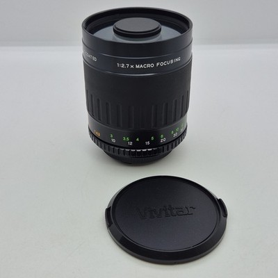 Vivitar 500mm Multicoated f/8 Mirror Lens 1:2.7x Macro Focusing Made In Korea