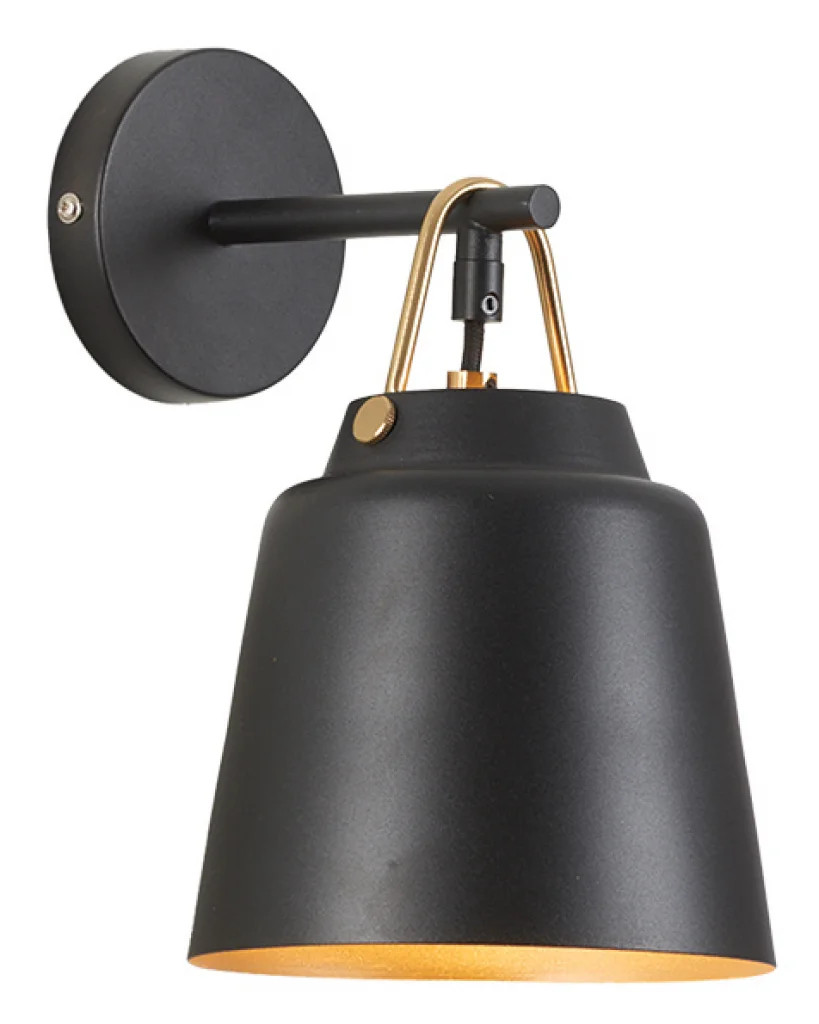 Wall Light Black Clermont Oaks Lighting 2401/1 WB BK