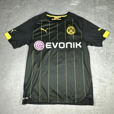 Puma Evonik Dortmund Soccer Jersey Men’s Small Black Yellow BVB 09 Dry Cell