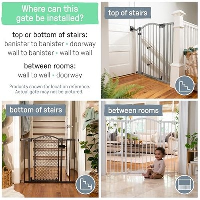 BLACK - SUMMER INFANT EXTRA TALL DECOR PET AND BABY GATE, 28.75''