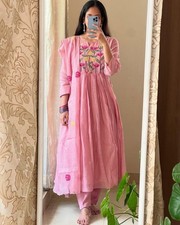 Women's Designer Ethnic Kurti Pant Dupatta Set Bollywood Wedding Wear Kurta Set