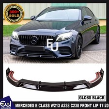 FOR MERCEDES E CLASS W213 A238 C238 BBS F1 LOOK FRONT SPLITTER LIP GLOSS BLACK