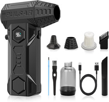 Compressed Air Duster, 180000RPM Electric Air Duster with Vacuum, Rechargeable C