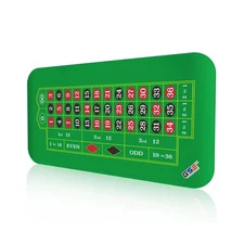 GSE Games & Sports Expert Casino Roulette Tabletop Layout Mat with Carrying B...