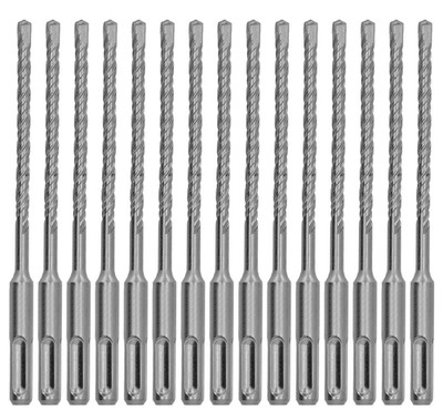15Pcs 1/4''x8'' SDS Plus Hammer Drill Bit Carbide Tip Masonry Concrete Drill Bit